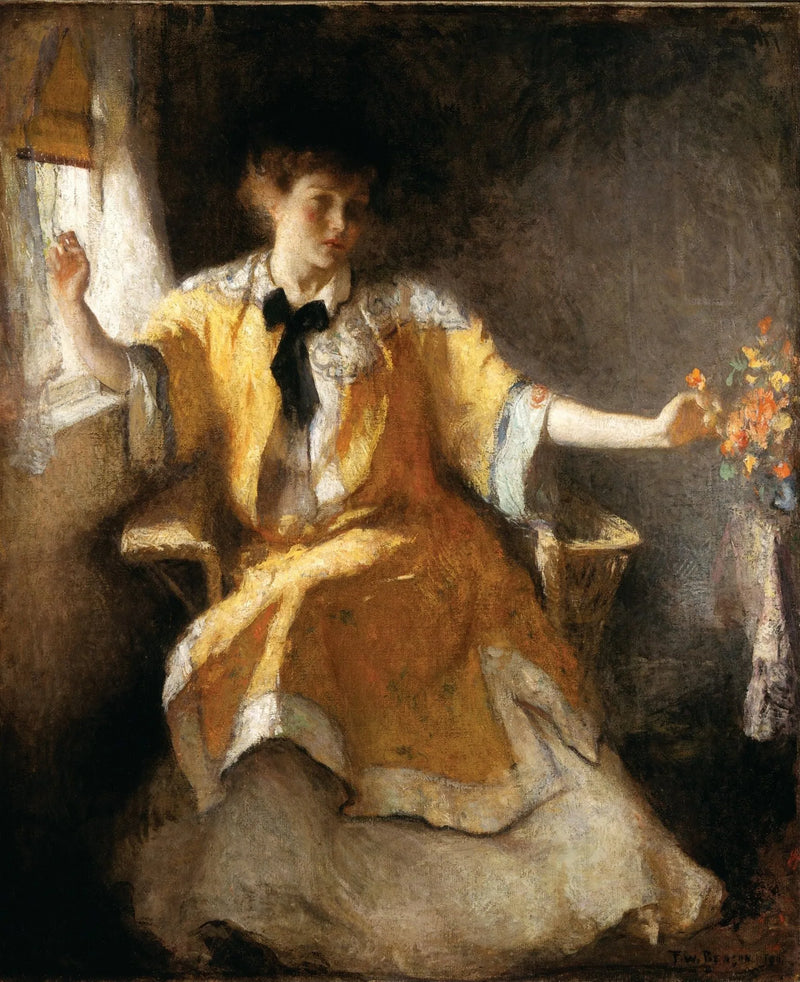 Ung pige ved et vindue - Frank Weston Benson