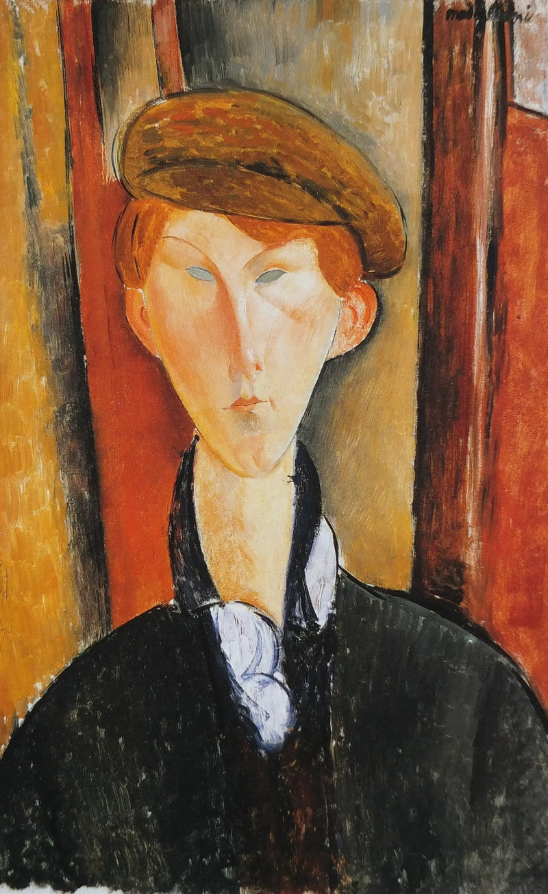 Ung mand med kasket - Amedeo Modigliani