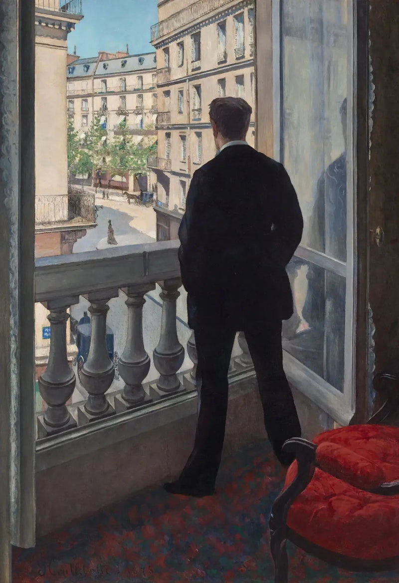 Ung mand ved sit vindue - Gustave Caillebotte