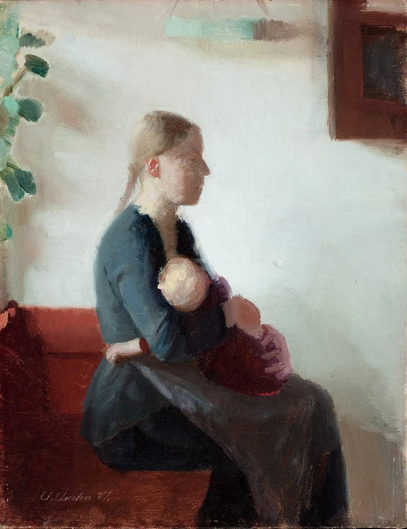 Ung mor med sit barn - Anna Ancher