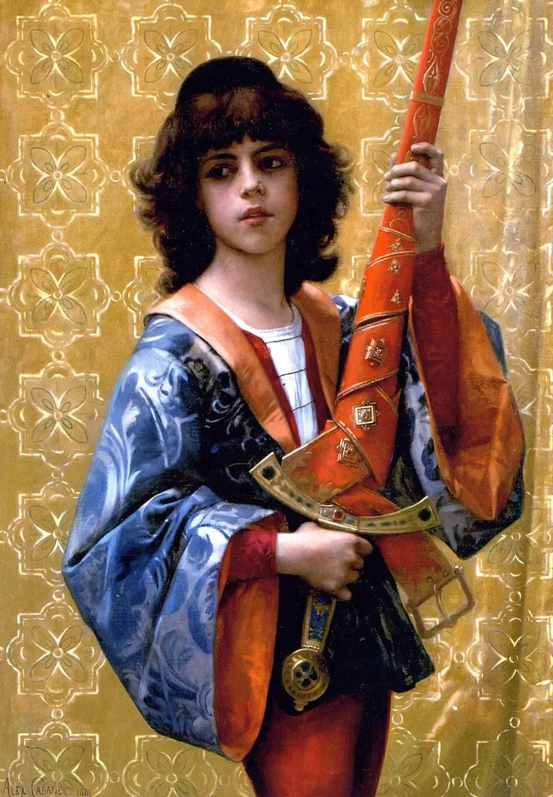 Ung side i florentinsk dragt - Alexandre Cabanel