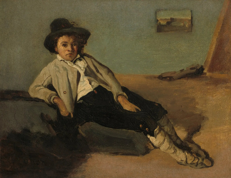 Ung Italiensk Landmand - Jean-Baptiste Camille Corot