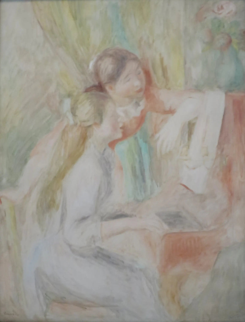 Unge piger ved klaveret - Pierre-Auguste Renoir