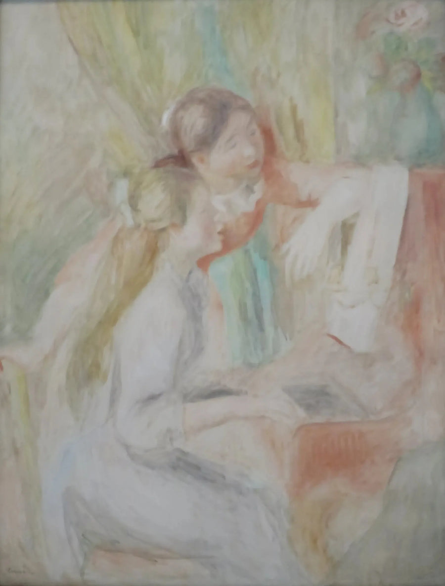 Unge piger ved klaveret - Pierre-Auguste Renoir