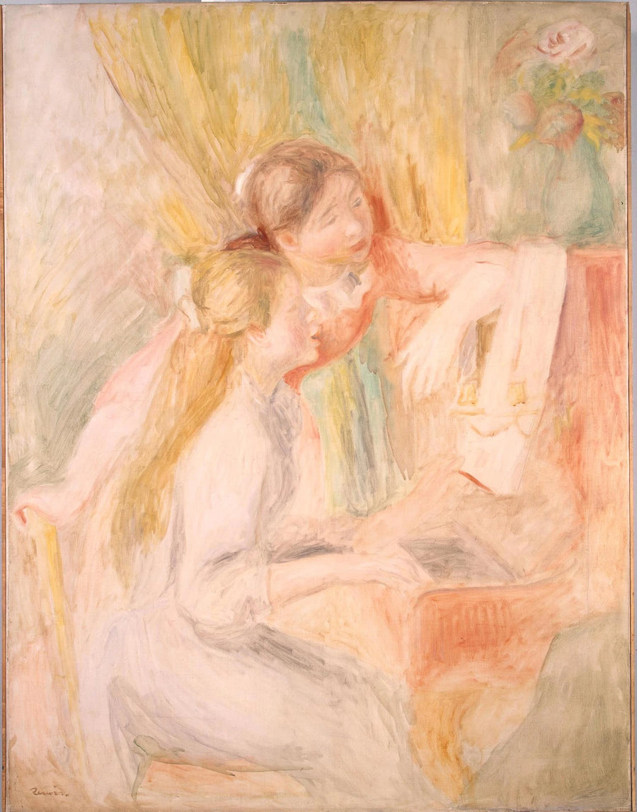Unge piger ved klaveret - Pierre-Auguste Renoir