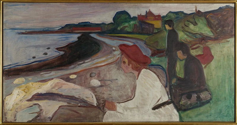 Unge mennesker på stranden (Frise Linde) - Edvard Munch
