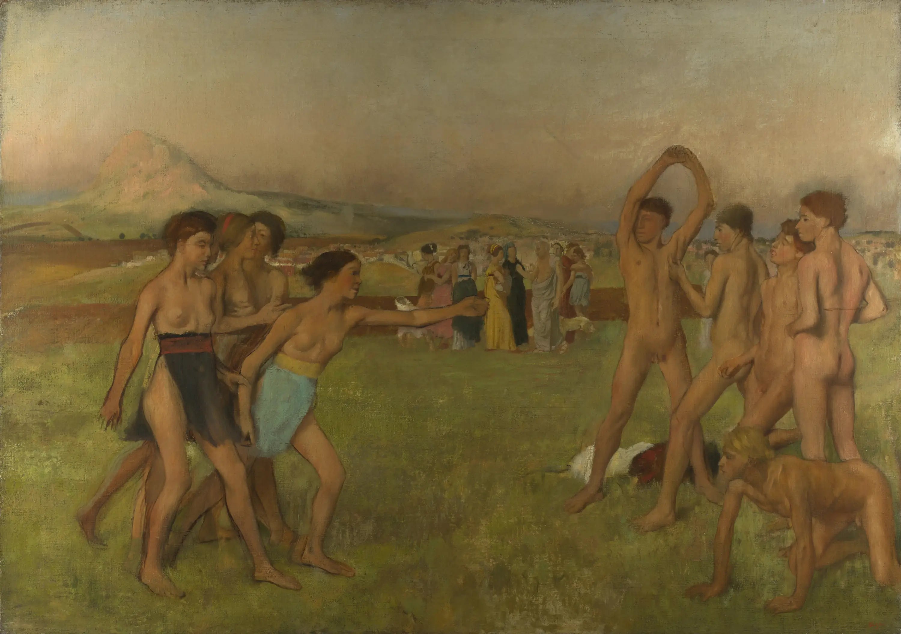 Jeunes Spartiates à l'entraînement - Edgar Degas image 1 copie de tableau peinte à la main