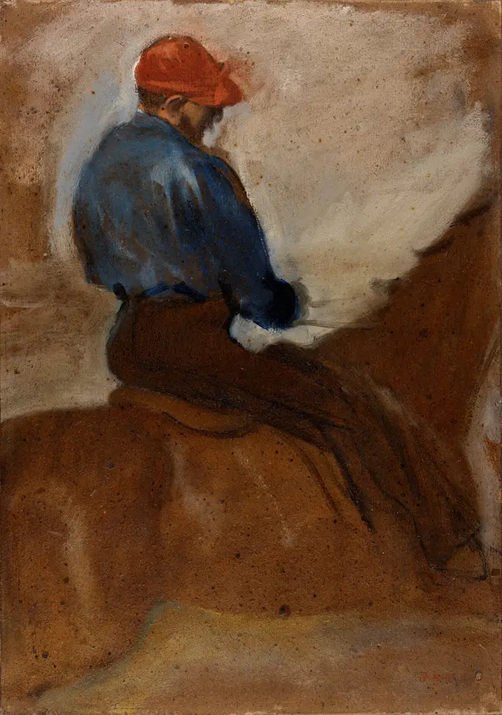 Jockey med rød kasket - Edgar Degas
