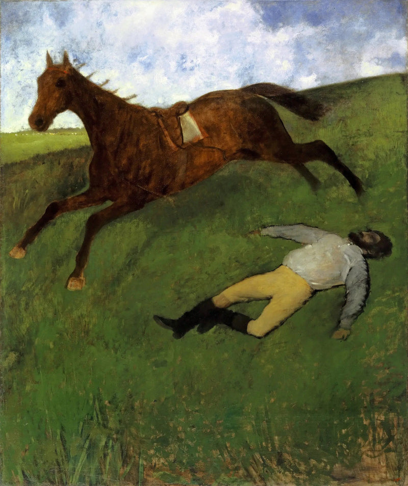 Såret jockey - Edgar Degas