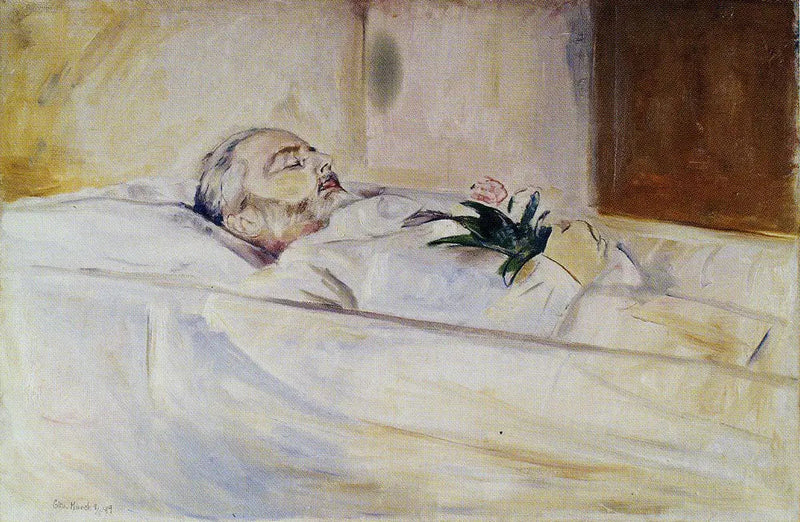 John Hazeland på sin dødsleje - Edvard Munch