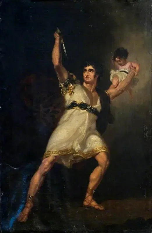 John Philip Kemble (1757–1823), i rollen som Rolla i « Pizarro » Tilpasset af Richard Brinsley Sheridan fra « Die Spanier in Peru » af August Friedrich Ferdinand von Kotzebue - Thomas Lawrence