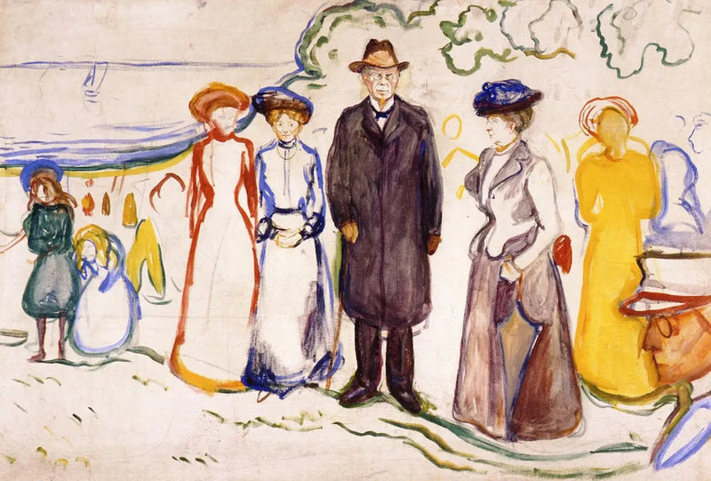Jonas Lie med sin familie - Edvard Munch