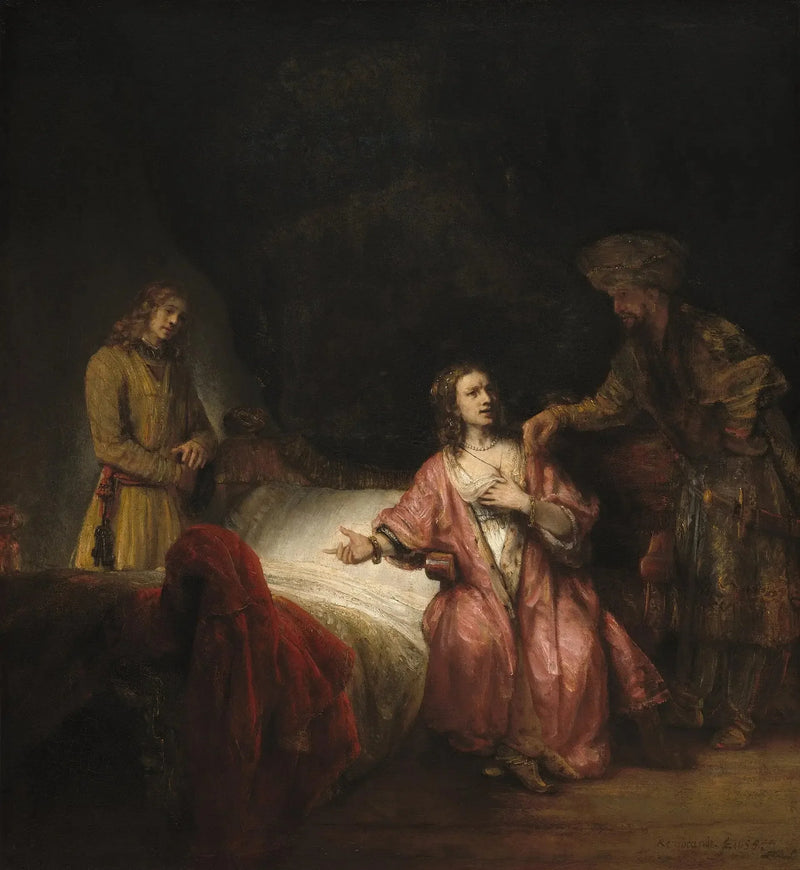 Joseph anklaget af Potifars kone - Rembrandt