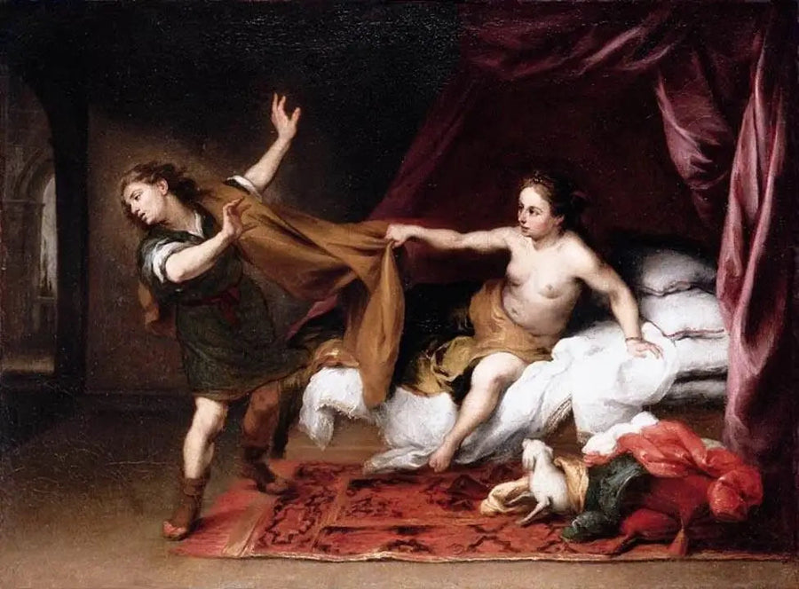 Joseph og Putifars kone - Bartolomé Esteban Murillo