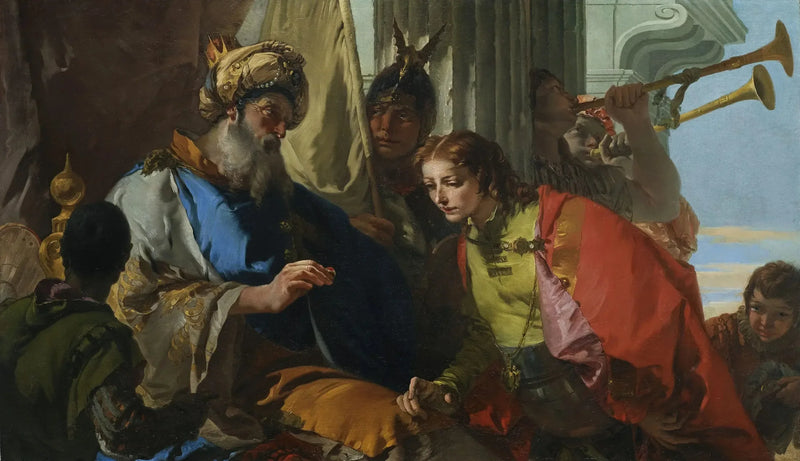 Joseph modtager Faraosringen - Giovanni Battista Tiepolo