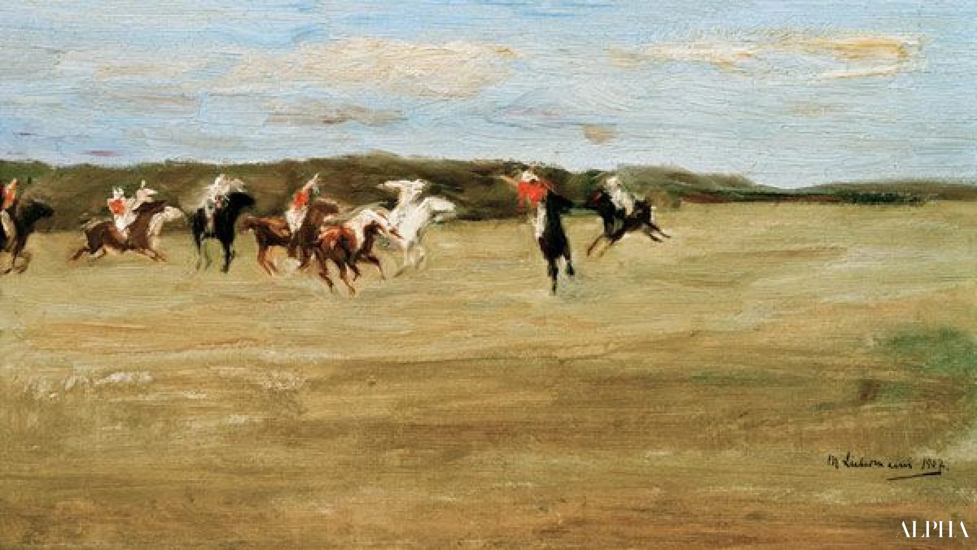 Polo spillere - Max Liebermann - Reproduktioner af malerier og højkvalitets malerier