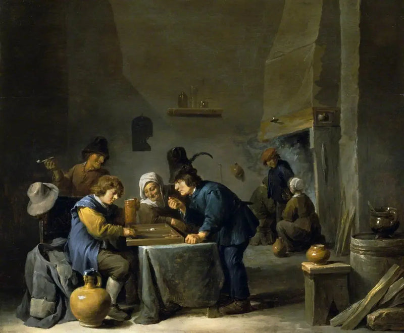 Trictrac-spillere - David Teniers den Yngre