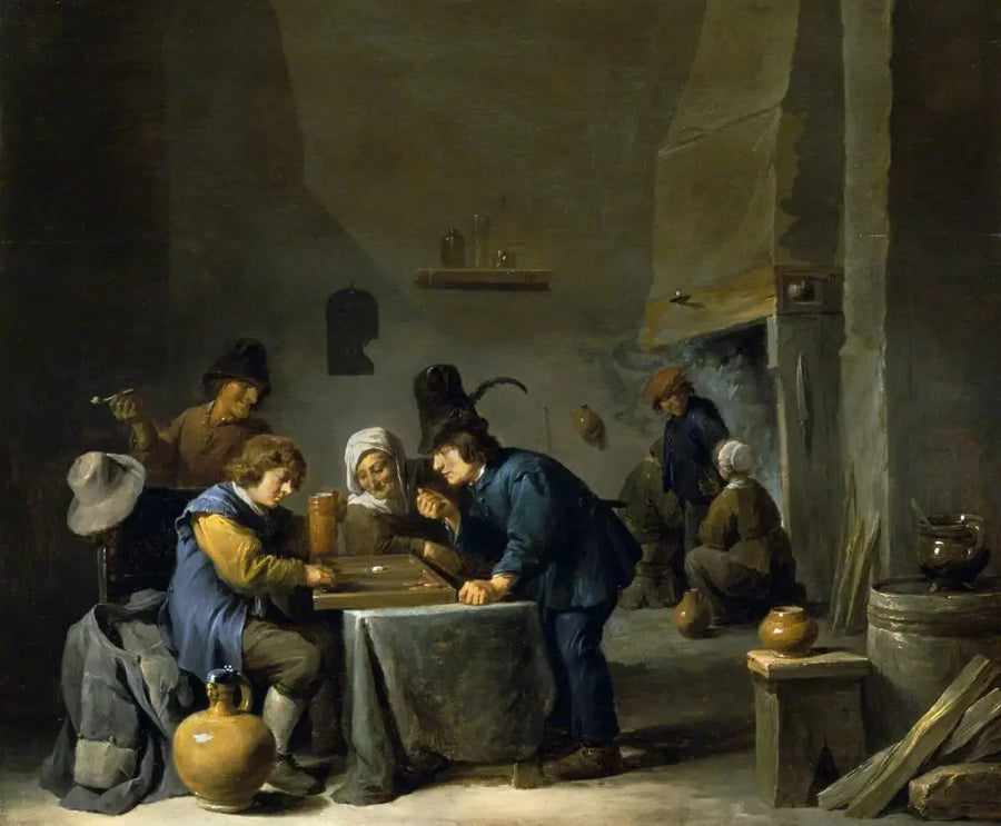Trictrac-spillere - David Teniers den Yngre