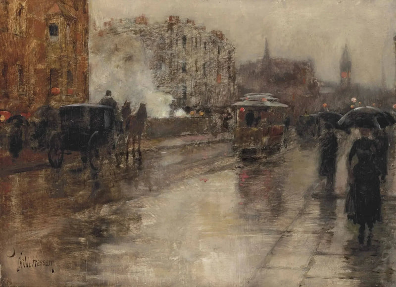 Regnvejrsdag, Boston - Childe Hassam