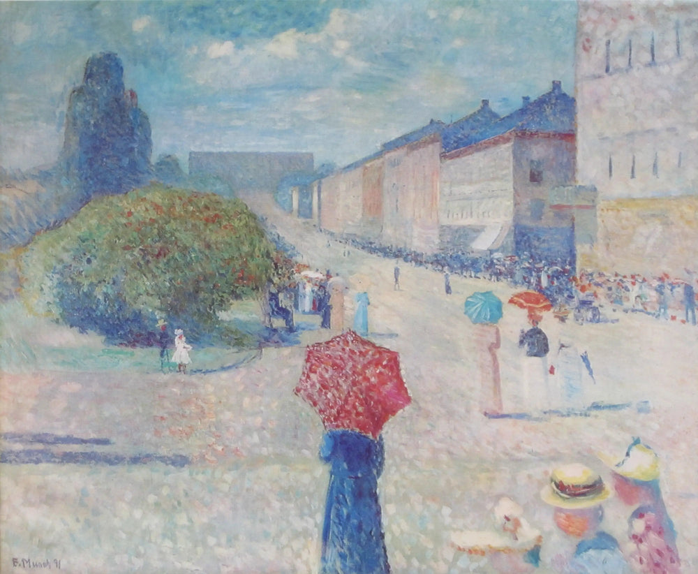 Jour printanier sur Karl Johan - Edvard Munch image 1 tableau peint à l’huile sur toile