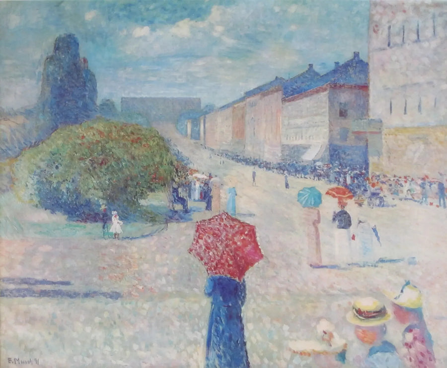Forårsmorgen på Karl Johan - Edvard Munch