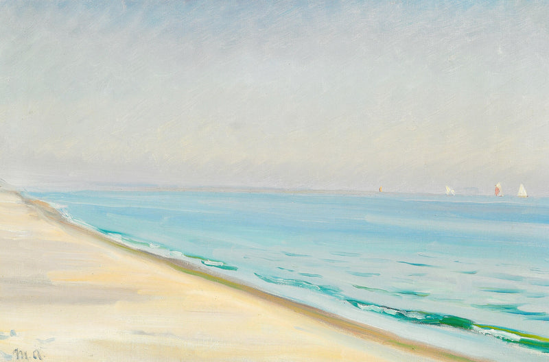 Sommerdag ved Skagen Senderstrand. (Michael Ancher) - Michael Peter Ancher