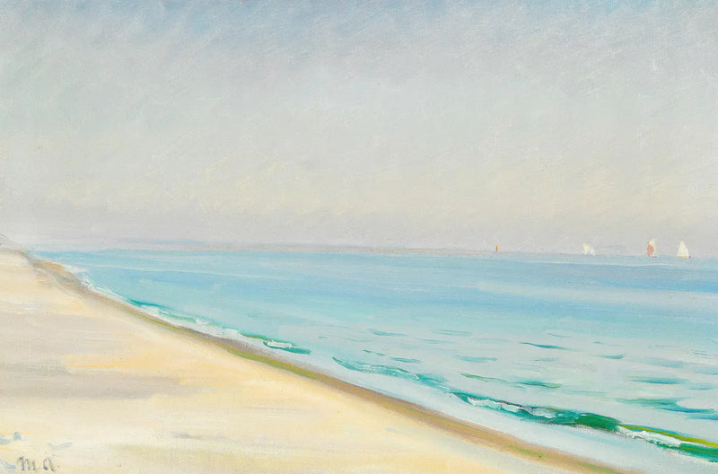 Sommerdag ved Skagen Senderstrand. (Michael Ancher) - Michael Peter Ancher