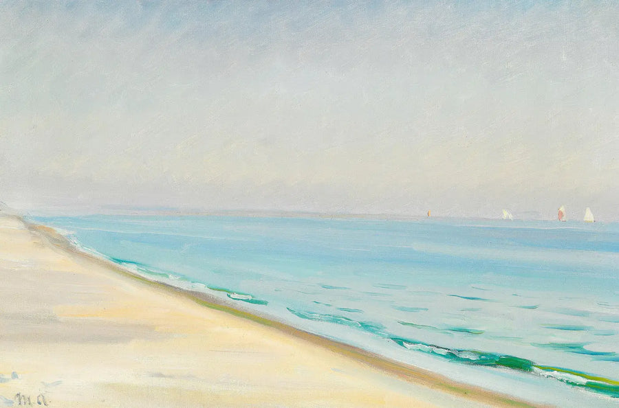 Sommerdag ved Skagen Senderstrand. (Michael Ancher) - Michael Peter Ancher