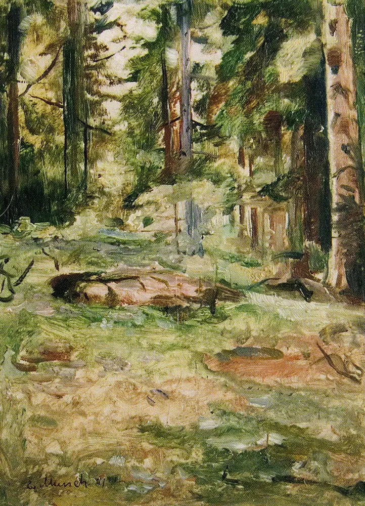 Sommerdag i skoven - Edvard Munch