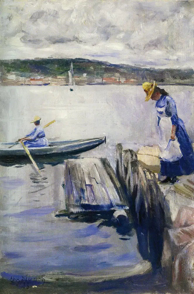 Sommerdag ved kajen - Edvard Munch