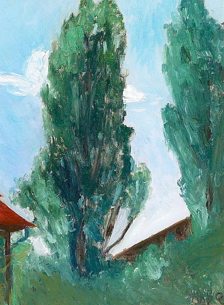 Sommerdag med store tre. - H. A. Brendekilde