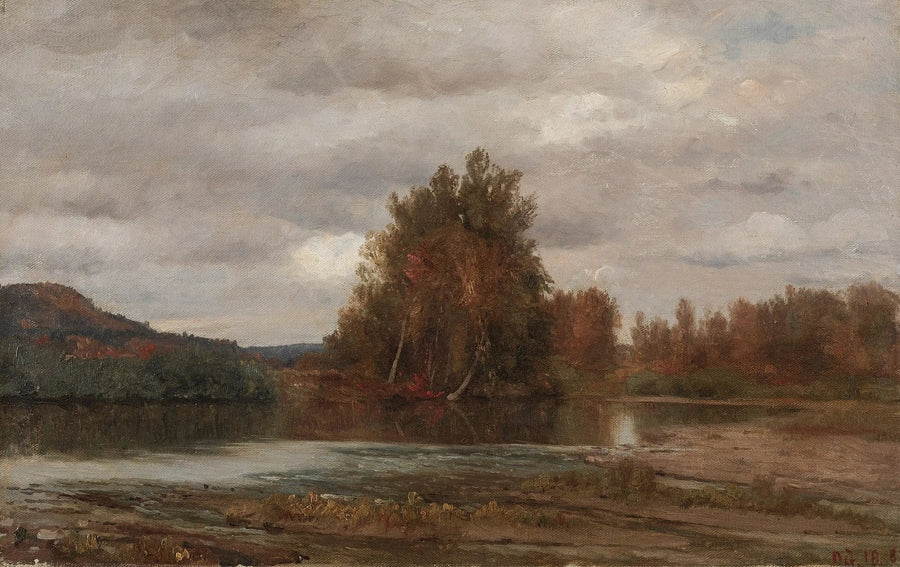 Grå dag over Esopus - Jasper Francis Cropsey