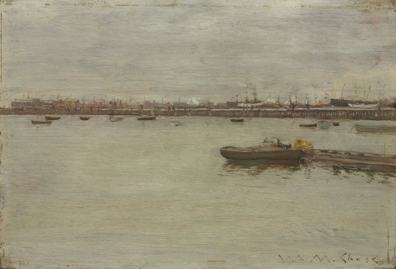 Grå dag over bugten - William Merritt Chase