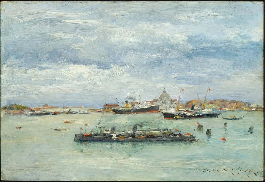 Grå dag over lagunen - William Merritt Chase