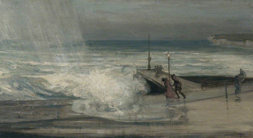Journée orageuse à Brighton, dans le Sussex de l'Est - Charles Conder image 1 reproduction de peinture à l’huile