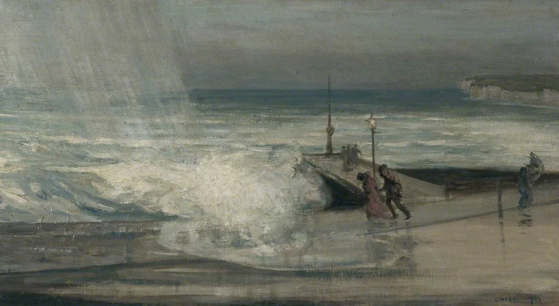Stormfuld dag i Brighton, East Sussex - Charles Conder