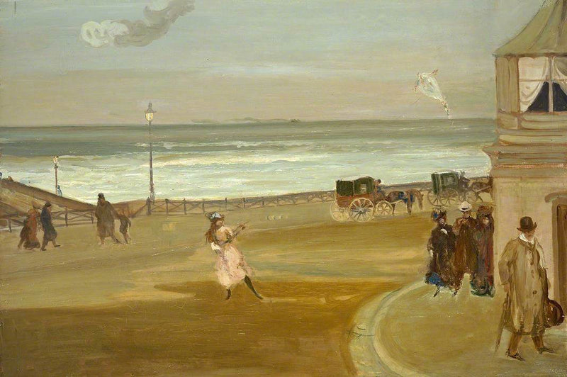Blæsende dag i Brighton - Charles Conder