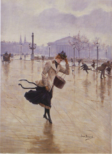 Vindfuld dag, Place de la Concorde - Jean Béraud