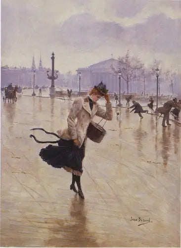 Vindfuld dag, Place de la Concorde - Jean Béraud