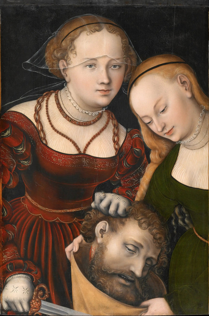 Judith med Holofernes' hoved og en tjener - Lucas Cranach den Ældre