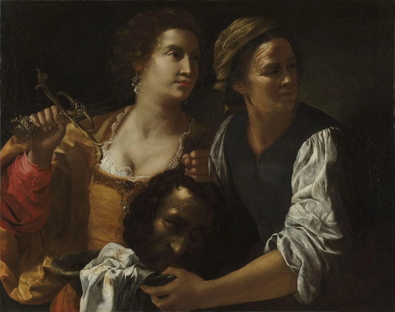 Judith og hendes tjenestepige med Holofernes' hoved - Artemisia Gentileschi