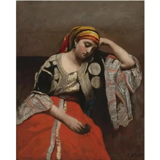 Jødin af Alger - Jean-Baptiste Camille Corot