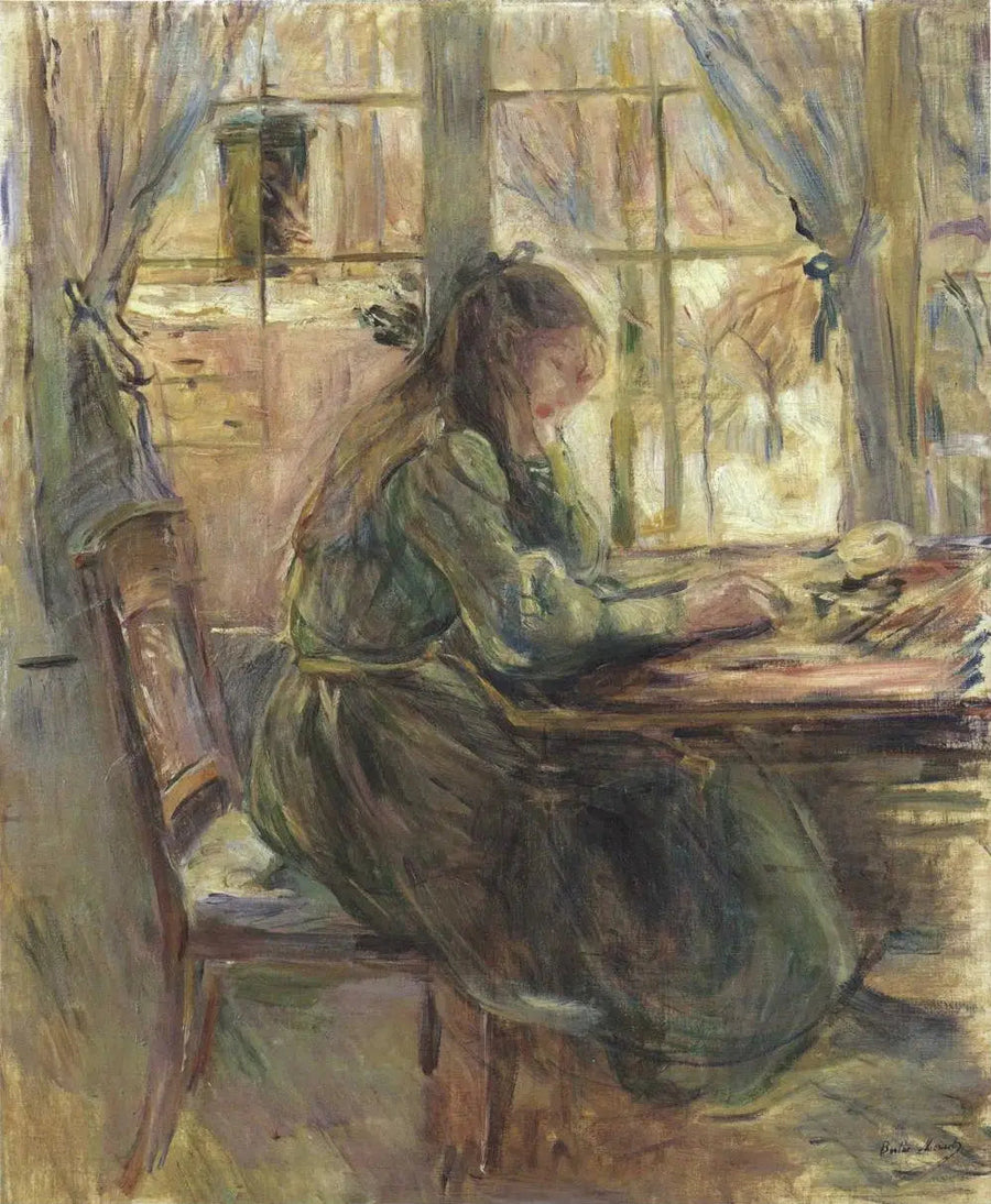 Julie ved bordet - Berthe Morisot