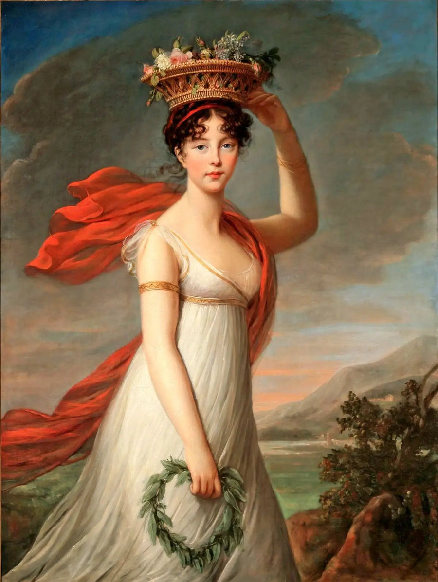 Julie i rollen som Flora, den romerske blomstergudinde - Élisabeth Vigeé Le Brun
