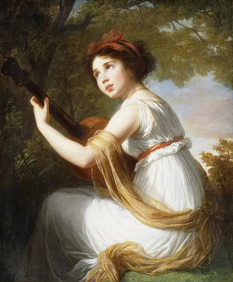 Julie Le Brun spiller guitar - Élisabeth Vigeé Le Brun