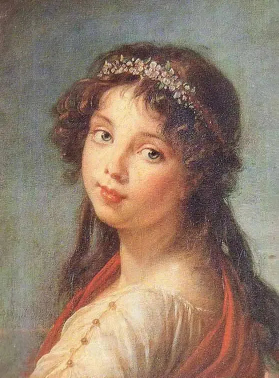 Julie Lebrun ser over skulderen - Élisabeth Vigée Le Brun