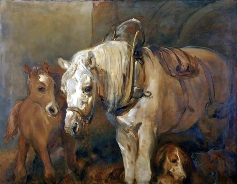 Hest og føl - Edwin Henry Landseer