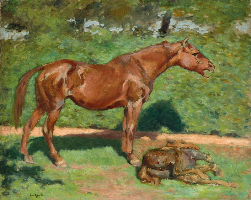 Hest og dens føl - Louis Anquetin
