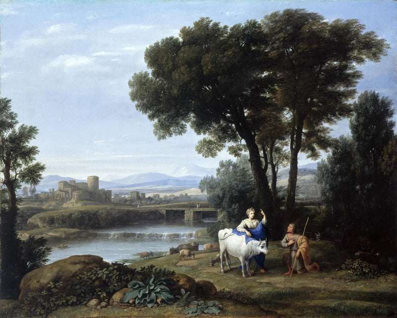 Junon overdrager Io til Argus' pleje - Claude Lorrain
