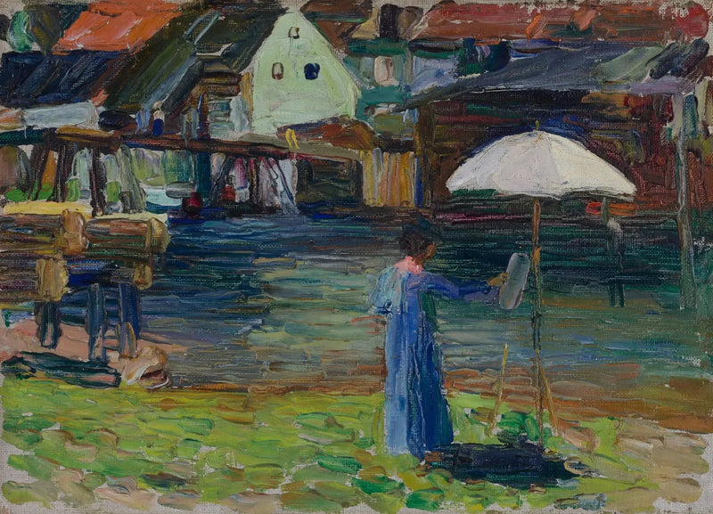 Kallmünz - Gabriele Münter maleri I - Vassily Kandinsky